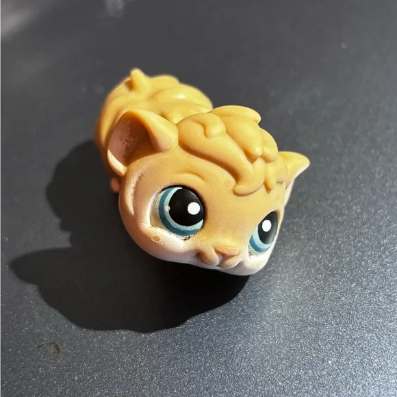 Authentic Littlest Pet Shop Hamster brown LPS #45 G1 Blue Eyes Vintage - Picture 5 of 5